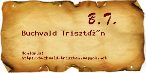 Buchvald Trisztán névjegykártya